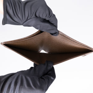 LOUIS VUITTON MULTIPLE WALLET BROWN LEATHER