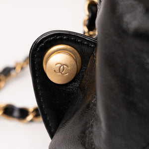 CHANEL 22 BACKPACK CALFSKIN BLACK GHW