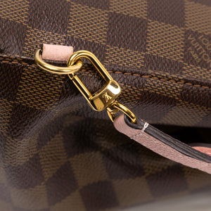 LOUIS VUITTON CLAPTON DAMIER EBENE PINK LEATHER BACKPACK