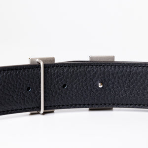 HERMES SIZE 100 H BELT BUCKEL REVERSIBLE BELT BLACK