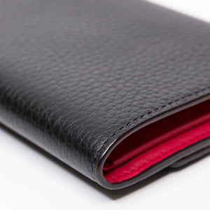 LOUIS VUITTON CAPUCINES COMPACT WALLET BLACK LEATHER GHW