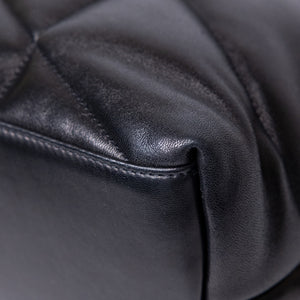 SAINT LAURENT PUFFER BAG MEDIUM BLACK NAPPA LEATHER GHW