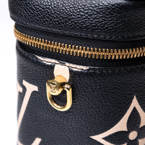 LOUIS VUITTON VANITY PM BLACK/BEIGE CALFSKIN GHW