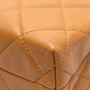 CHANEL VINTAGE FLAP BAG CARAMEL LAMBSKIN SHW