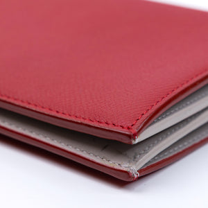 CELINE LARGE MULTIFUNCTION WALLET BICOLOR POP RED GREY METAL FITTING