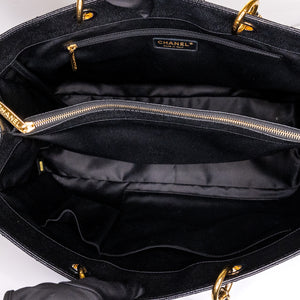 CHANEL CAVIAR GRAND SHOPPING TOTE BAG XL BLACK GHW