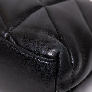 SAINT LAURENT PUFFER BAG TOY BLACK NAPPA LEATHER GHW