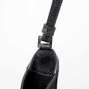 GUCCI VINTAGE BLACK JACKIE CANVAS SHOULDER BAG SHW