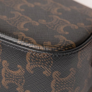 CELINE CLUTCH ON STRAP TABOU TRIOMPHE CANVAS / CALFSKIN TAN GHW