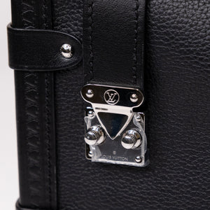 LOUIS VUITTON SIDE TRUNK MM BLACK CALFSKIN LEATHER SHW