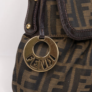 FENDI TOBACCO ZUCCA CHEF SHOULDER BAG