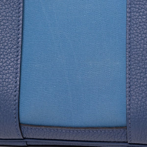 HERMES GARDEN PARTY 30 CANVAS / NEGONDA LEATHER BLUE AGATE SHW STAMP Z