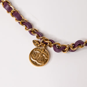 CHANEL TOP HANDLE SMALL VANITY CASE SHEARLING PURPLE GHW (MICROCHIP)