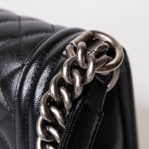 CHANEL LEBOY MEDIUM BLACK CAVIAR LEATHER GHW