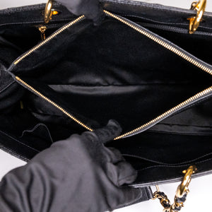 CHANEL CAVIAR GRAND SHOPPING TOTE BAG XL BLACK GHW