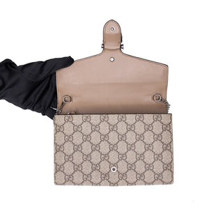 GUCCI DIONYSUS WALLET ON CHAIN GG SUPREME CANVAS/LEATHER BEIGE SHW