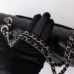 CHANEL CLASSIC FLAP MEDIUM BLACK CAVIAR LEATHER SHW