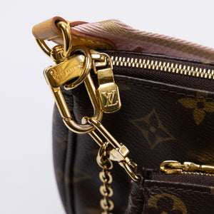 LOUIS VUITTON MULTI POCHETTE ACCESSORIES ROSE MONOGRAM CANVAS GHW