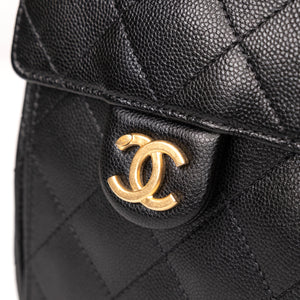 CHANEL SMALL 25 HANDBAG GRAINED CALFSKIN BLACK GHW (MICROCHIP)
