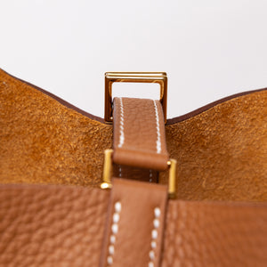 HERMES PICOTIN 18 LOCK BAG CLEMENCE GOLD GHW STAMP K
