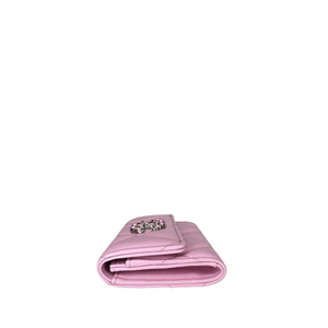 CHANEL CF CARD HOLDER PINK LAMBSKIN