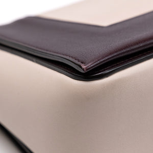 CELINE FRAME BAG CALFSKIN BROWN / WHITE GHW