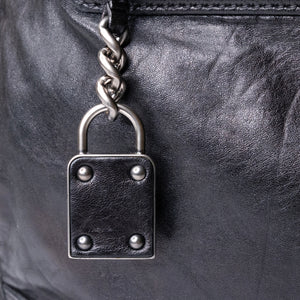 MIUMIU TOTE BAG LEATHER BLACK