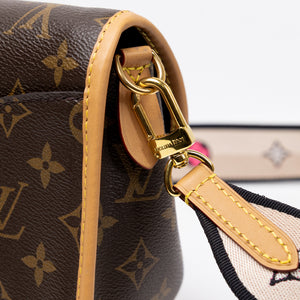 LOUIS VUITTON DIANE MONOGRAM CANVAS BAG WITH JACQUARD STRAP