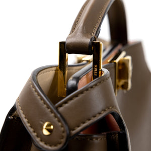 FENDI SMALL PEEKABOO BAG BROWN CALFSKIN LEATHER GHW