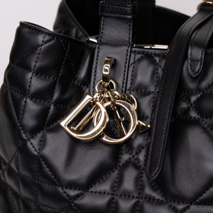 CHRISTIAN DIOR MEDIUM TOUJOURS BAG BLACK MACROCANNAGE CALFSKIN LEATHER GHW