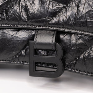 BALENCIAGA CRUSH SMALL CHAIN BAG SO BLACK