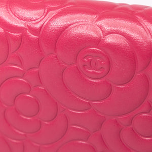 CHANEL CAMELLIA PINK LARGE FLAP WALLET