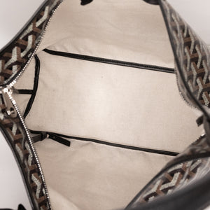 GOYARD BOHEME HOBO PM BAG GOYARDINE CANVAS BLACK SHW