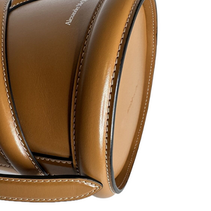 ALEXANDER MACQUEEN THE CURVE SMALL BAG TAN