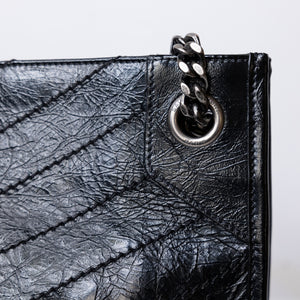 SAINT LAURENT MEDIUM SHOPPING TOTE BLACK SHW