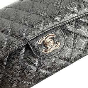 CHANEL MEDIUM SIZE CLASSIC FLAP CAVIAR LEATHER SHW