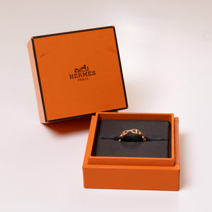 HERMES SIZE 53 CHAINE D’ANCRE ENCHAINEE PM RING SMALL MODEL ROSE GOLD
