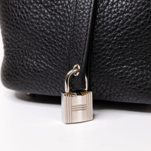 HERMES PICOTIN 18 LOCK BAG CLEMENCE BLACK SHW STAMP Y