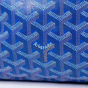 GOYARD ARTOIS GM TOTE BAG GOYARDINE CANVAS/CALFSKIN BLUE SHW