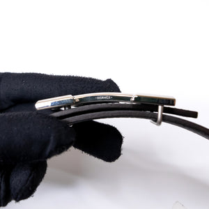 HERMES SIZE 100 H BELT BUCKEL REVERSIBLE BELT BLACK