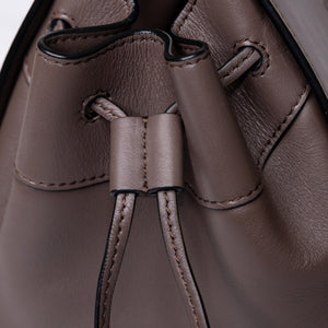 LOEWE MINI HAMMOCK DRAWSTRING BAG GRAINED CALF SKIN DARK TAUPE SHW