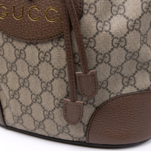 GUCCI GG SUPREME DRAWSTRING BUCKET BACKPACK CANVAS MULTICOLOR GHW