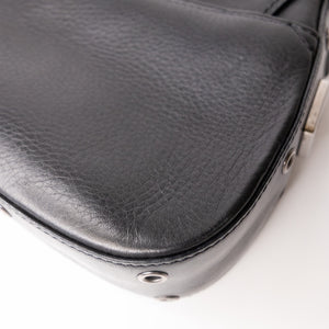 CHRISTIAN DIOR VINTAGE PUNK SHOULDER BAG BLACK SHW