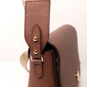 BURBERRY NOTE CROSS-BODY BAG CALFSKIN / CANVAS GHW