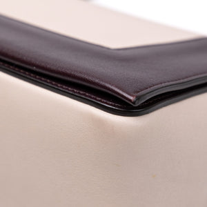 CELINE FRAME BAG CALFSKIN BROWN / WHITE GHW