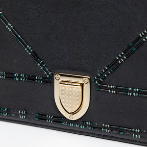 CHRISTIAN DIOR SMALL DIORAMA BLACK CALFSKIN BAG LGHW