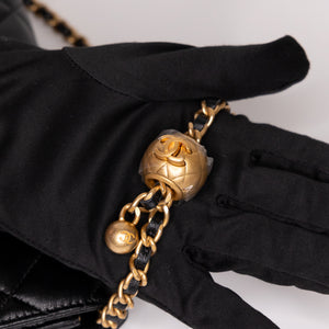 CHANEL 25A PEARL CRUSH WALLET ON CHAIN LAMBSKIN LEATHER GHW (MICROCHIP)