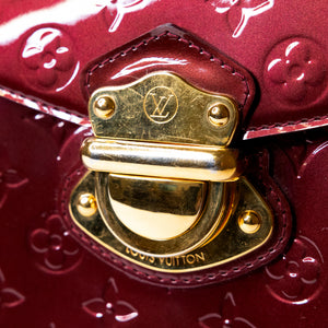LOUIS VUITTON AMARANTE MONOGRAM VERNIS ROMAINE BAG