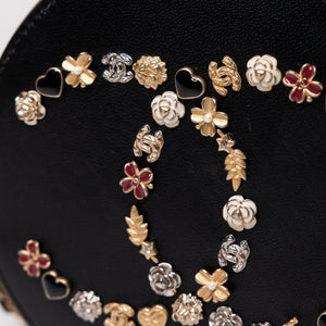 CHANEL CC ROUND CLUTCH LAMBSKIN LEATHER GHW