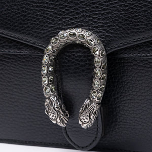 GUCCI DIONYSUS GG MINI BAG CALFSKIN BLACK SHW